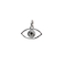 Charmalong&#x2122; Silver Plated Eye Charm by Bead Landing&#x2122;
